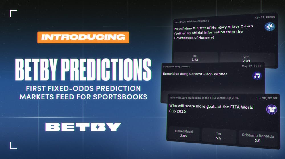 BETBY goes live with “BETBY PREDICTIONS,” an industry-first fixed-odds prediction markets solution for sportsbooks
