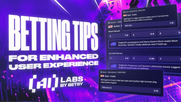 BETBY’s AI Labs launches Betting Tips tool aimed at transforming player betting UX