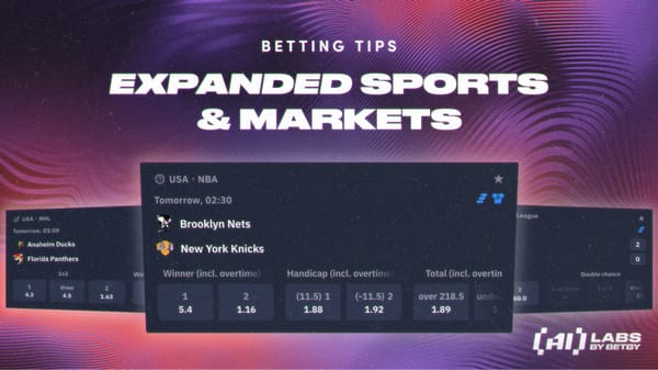 BETBY enhances Betting Tips API with expanded sports and market coverage