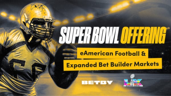 BETBY expands American football offering with industry-first e-sim and new Bet Builder Markets ahead of the Super Bowl